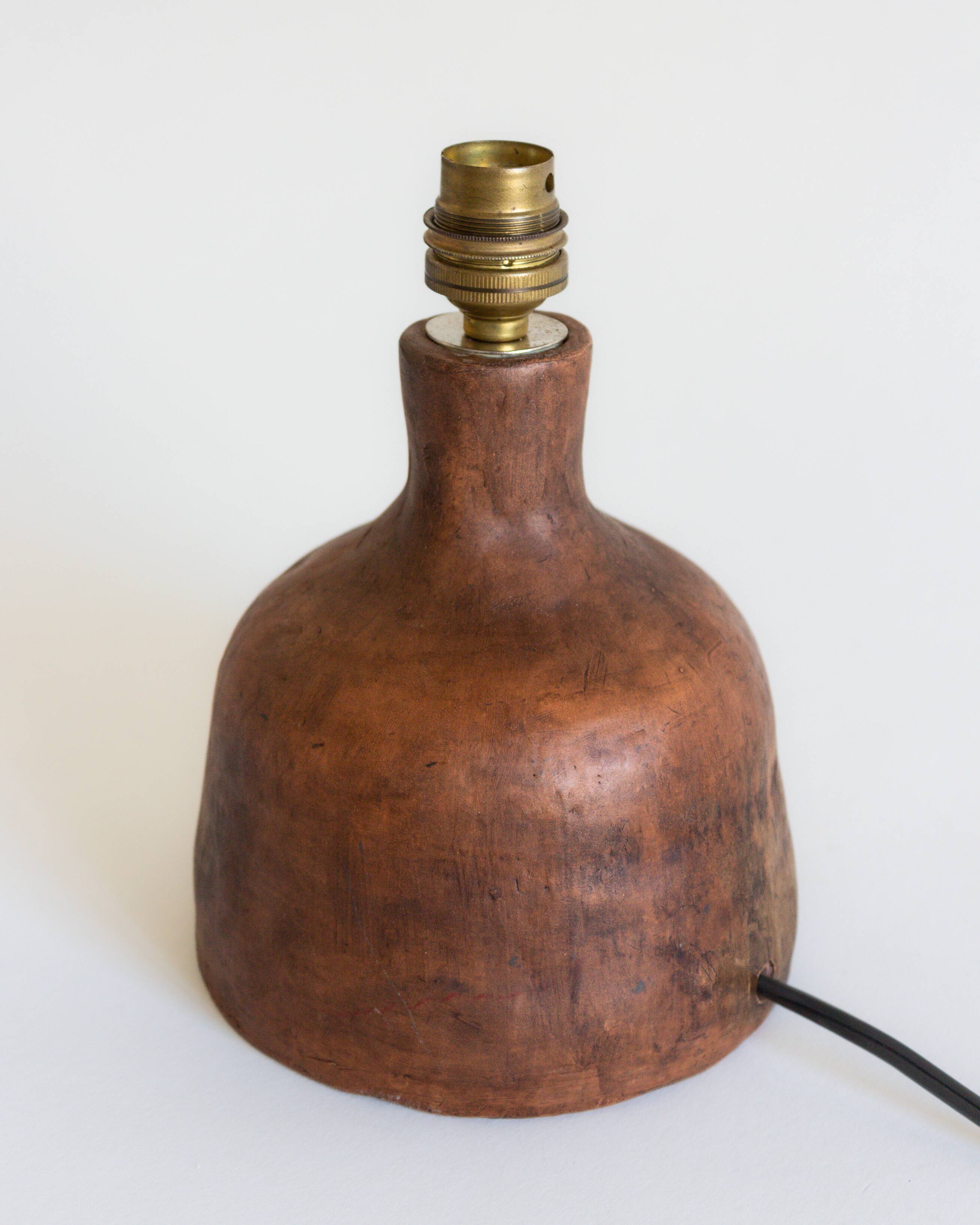 Terracotta lamp base, 50s/60s