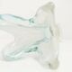 Large Murano vase 1960 transparent white and blue H35.5cm