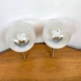 Pair of wall lights from Sciolari in pearly white glass