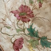 Luneville KG compote dish with poppy and butterfly design.