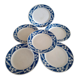Set of 6 plates iron earth Badonviller