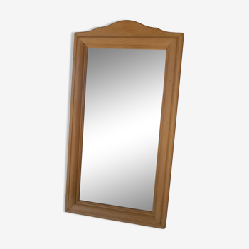 Rectangular mirror solid sandblasted beech 43x76cm