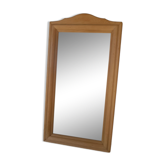 Rectangular mirror solid sandblasted beech 43x76cm