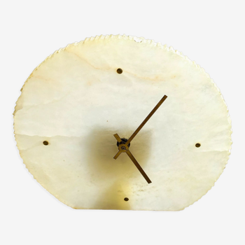 Alabaster mantle clock