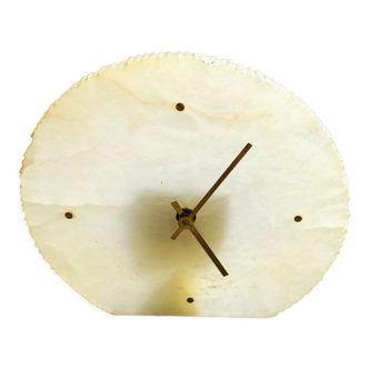 Alabaster mantle clock