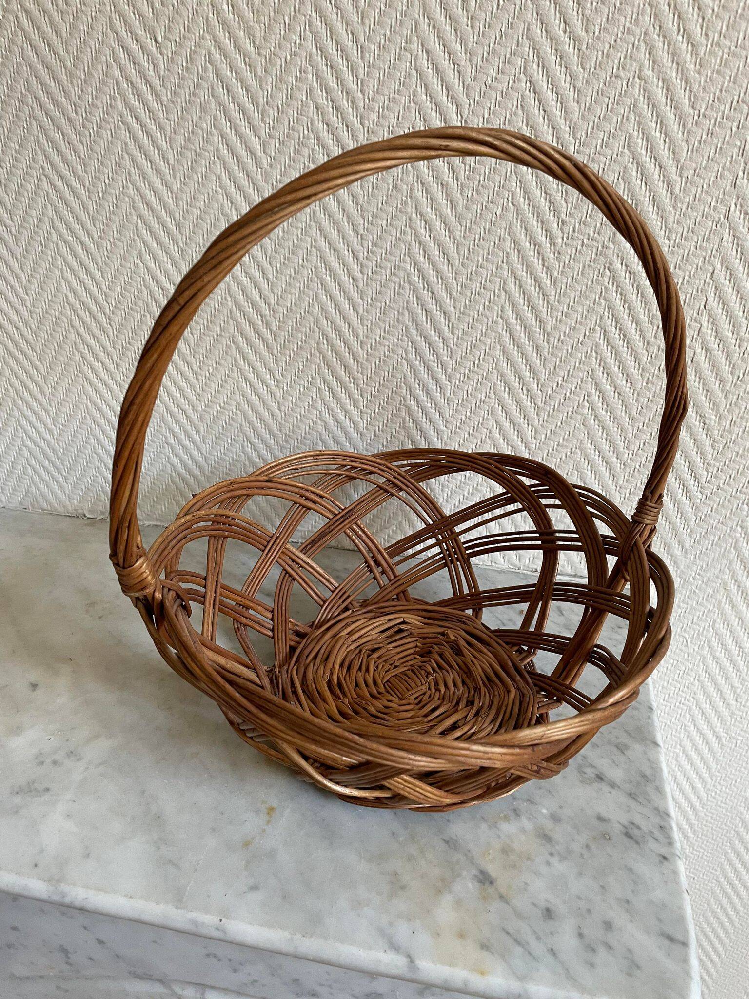 Panier osier rond