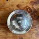 Old stamped silver metal butter dish