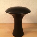 Modernist vase "mushroom" black ceramic