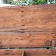 Coffre de mariage ancien en bois peint XIXème