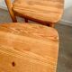 Lot de 6 chaises en pin massif design scandinave Reiner Daumiller vintage années 70
