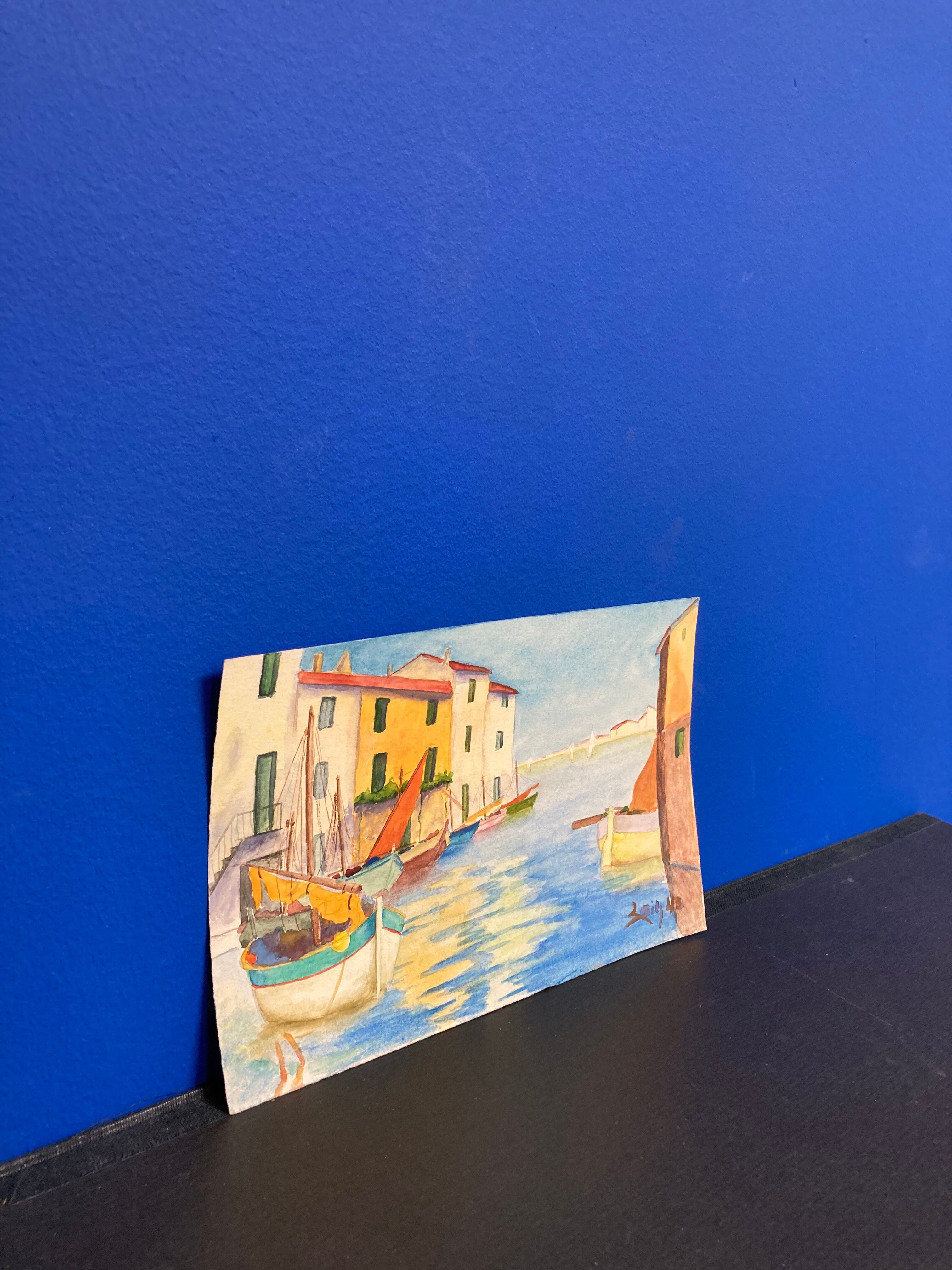Aquarelle marine vintage