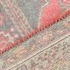 Tapis turc vintage bleu marine et rouge
