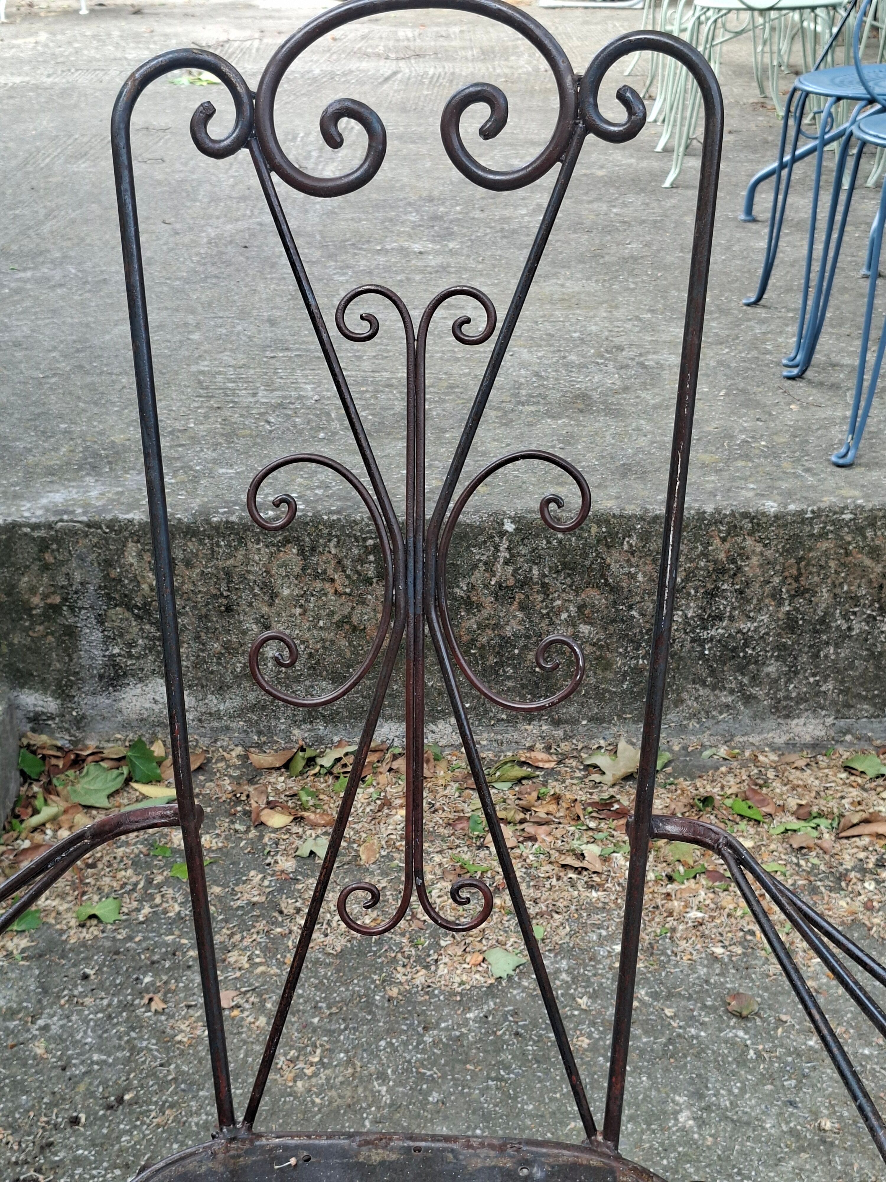 Fauteuils de jardin vintage en fer forgé