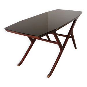 Table basse des années - plateau verre