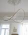 Curved rattan and rope pendant light