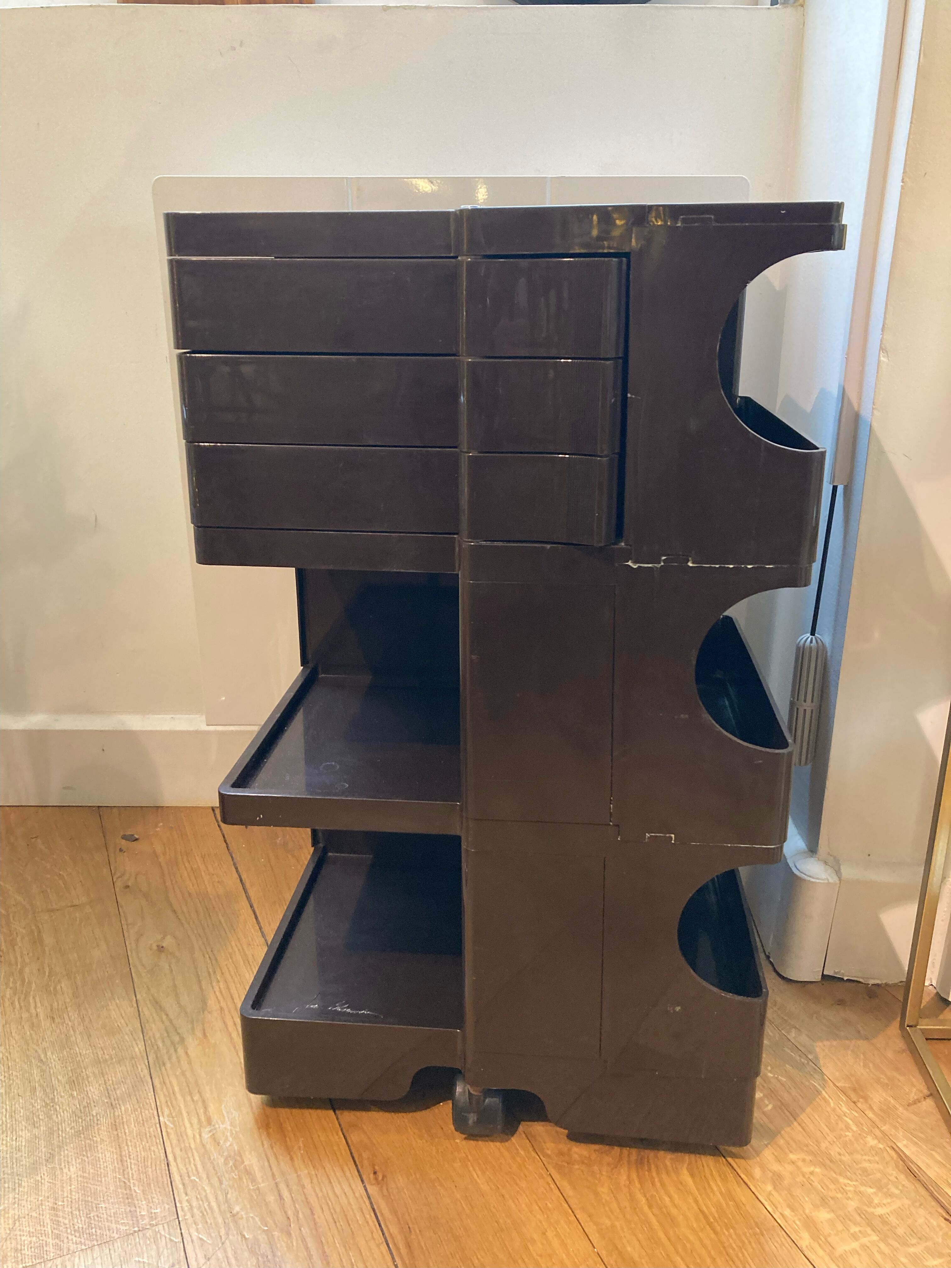 Brown Boby Cart by Joe Colombo