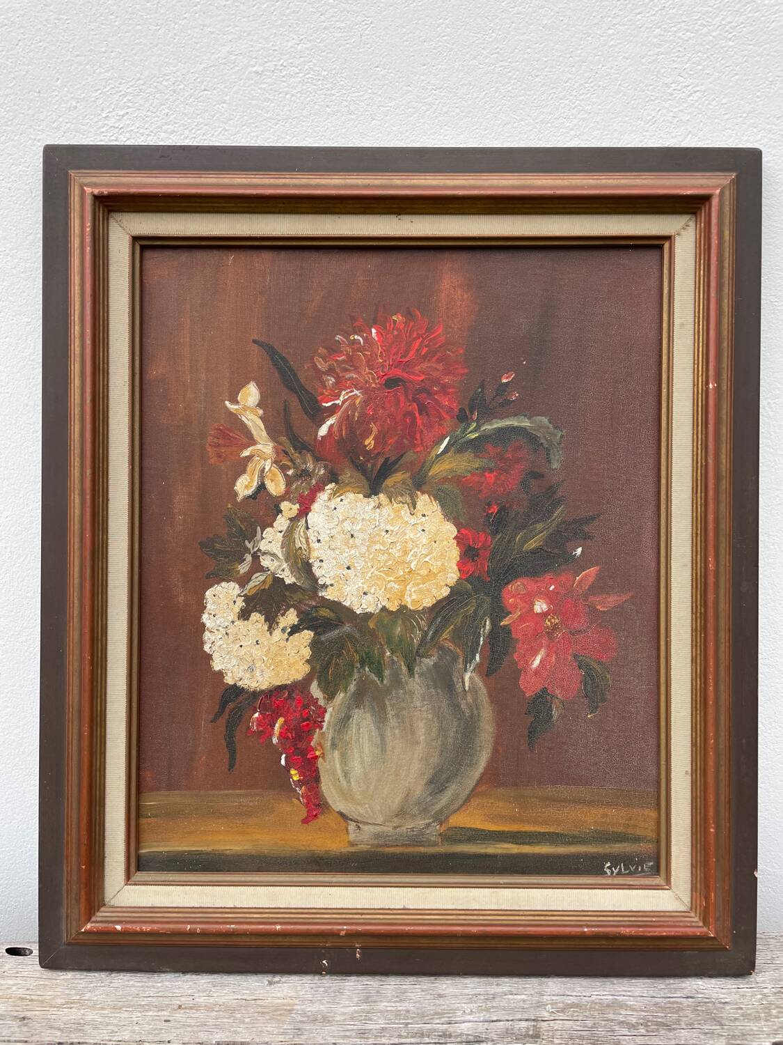 Large bouquet oil painting