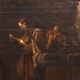 The monks' lunch, oil on canvas, Genoese school, Italy 18th century.