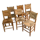 Set of 6 Charlotte Perriand chairs