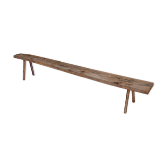 Brutal wooden farm bench