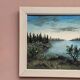 Swedish oil on canvas “Lakeside” attributed to Kulo Green, vintage & framed 29×24cm