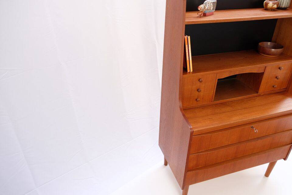 Vintage Danish secretary from the 1960s/70s, in teak, mid-century style.