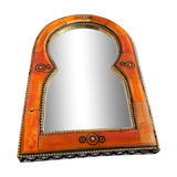 Small mirror brass and orange resin