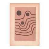 Duo of paintings on paper - M337 and M339 - abstract paintings signed Eawy