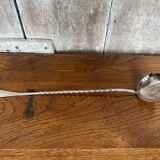 Old Punch Ladle Goldsmith Cailar Bayard Metal Silver Twisted Handle #B341