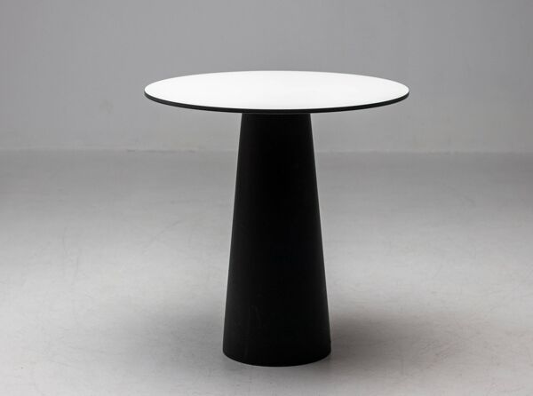 Table à manger Container Marcel Wanders, base noire et plateau blanc
