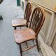 Pair of vintage Windsor chairs in solid elm