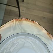 Assiettes à dessert orange en porcelaine