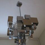 Italian Modern Cubist Chandelier style Sciolari, 1960s