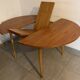 Table de repas scandinave en palissandre clair des années 60