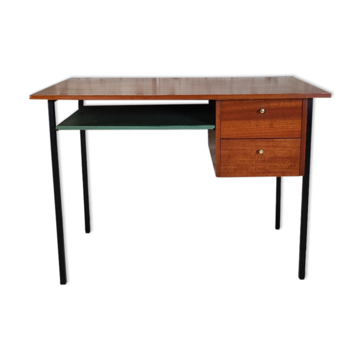Wood and metal desk