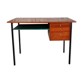 Wood and metal desk
