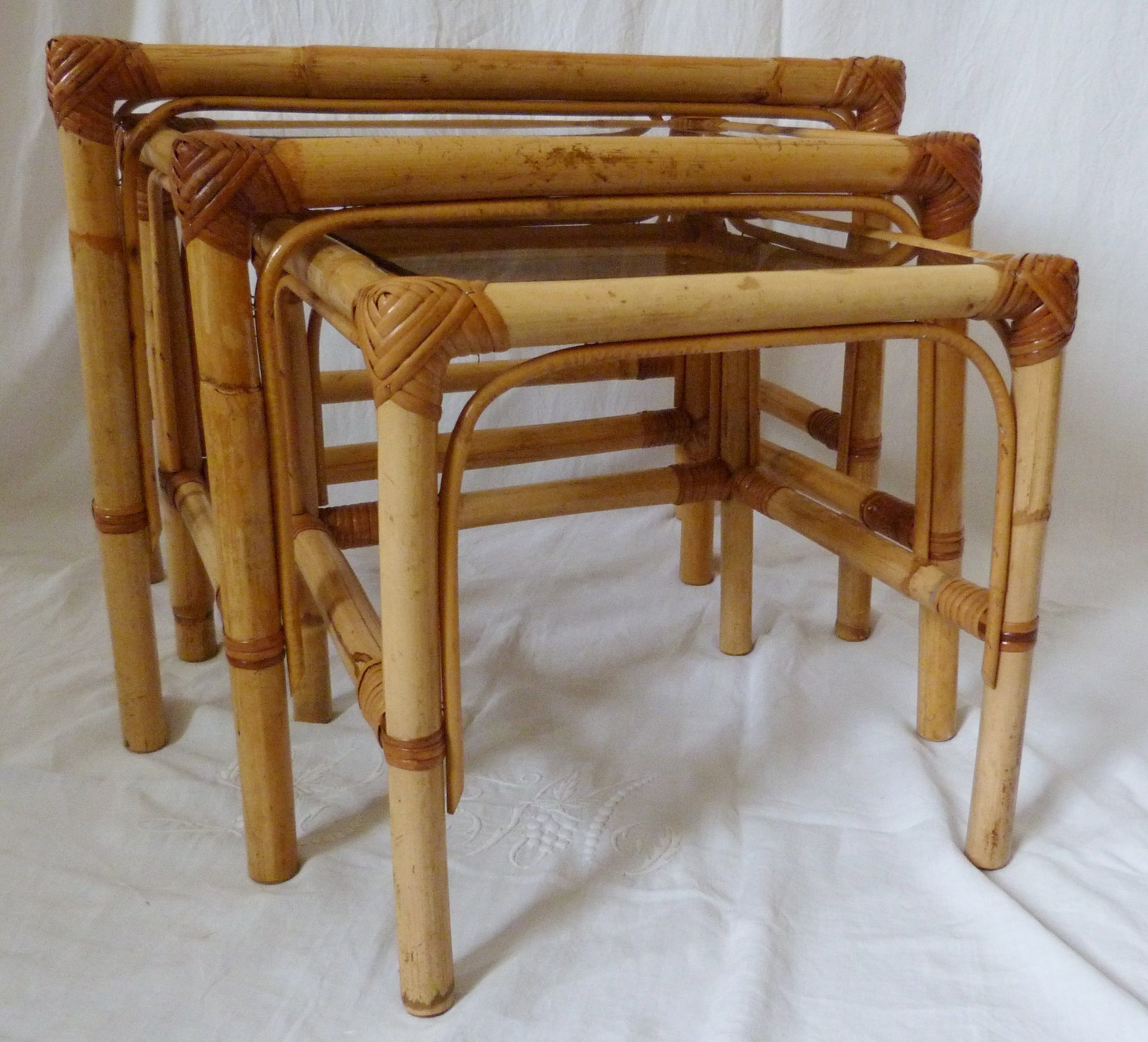 Bamboo nesting tables