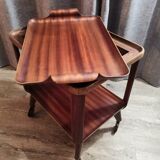 Rolling mahogany dessert signed Holit year 1960