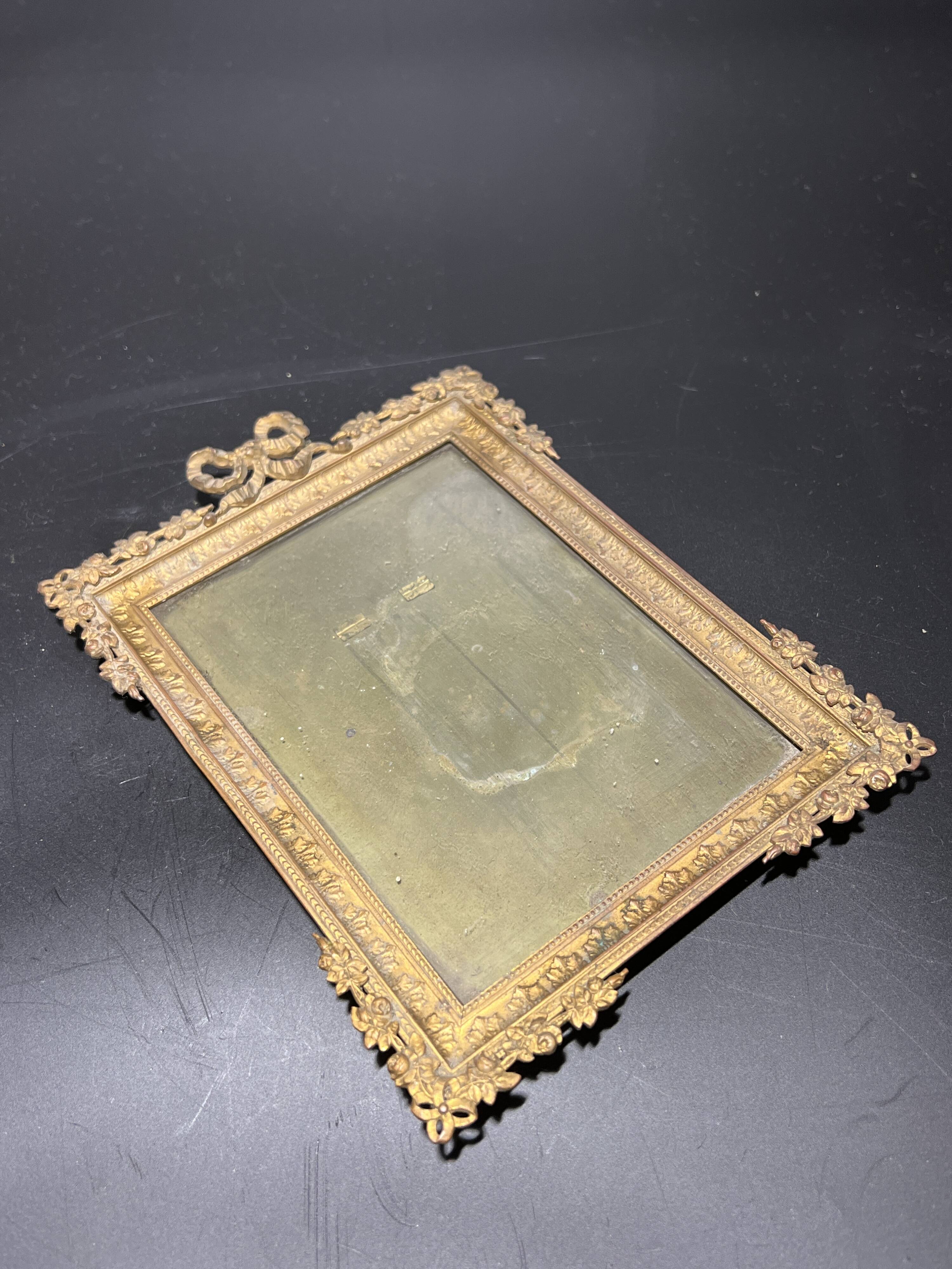 Old brass frame
