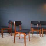 4 Scandinavian chairs by Bundgaard Rasmussen for Thorso Stolefabrik 1960