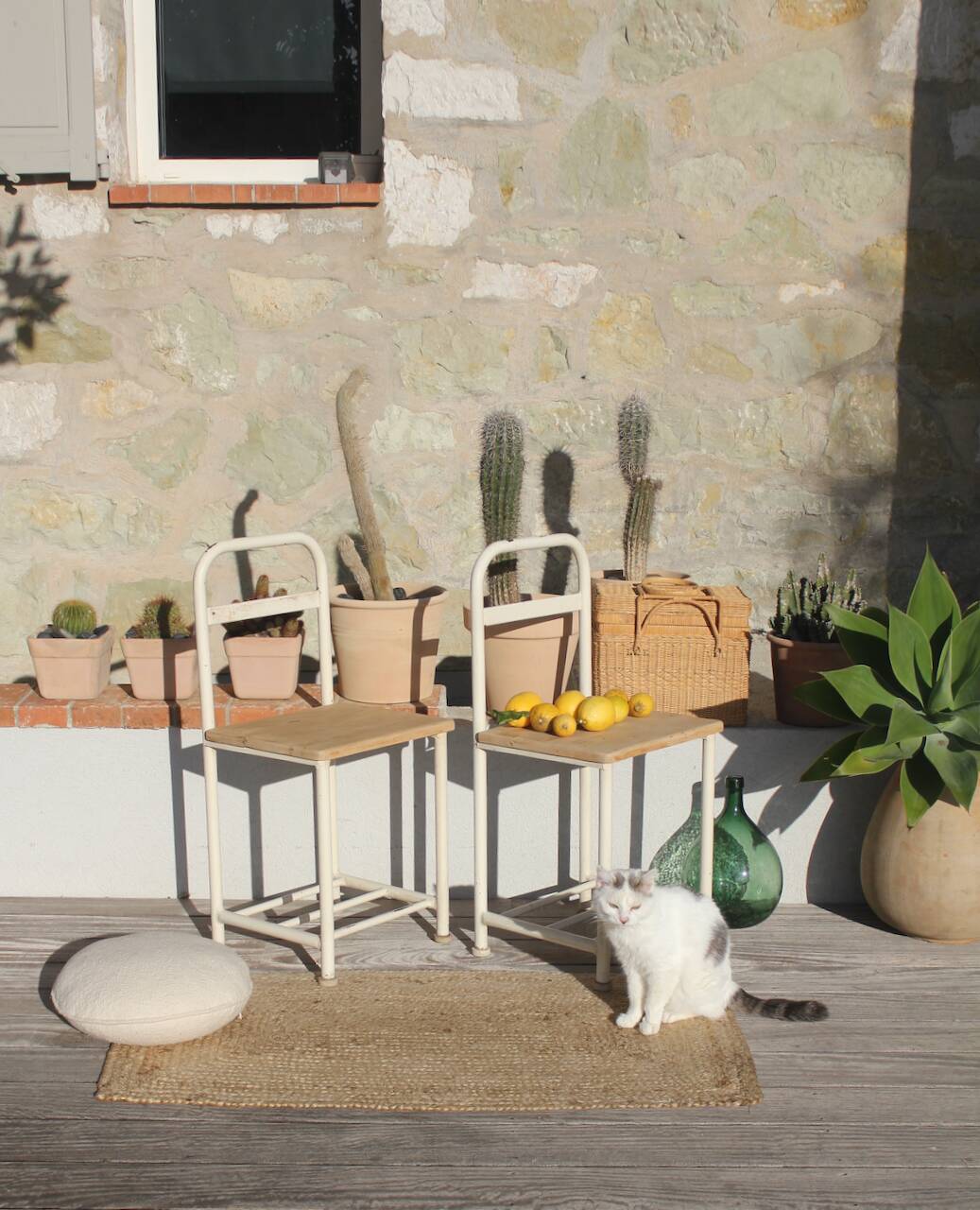 Paire de chevets d'internat vintage