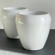 Pair of White Ceramic Candle Holders