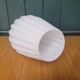 White Ribbed Opaline Drop Lampshade, Circa 1960