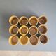 Set of 12 mustard ceramic cups