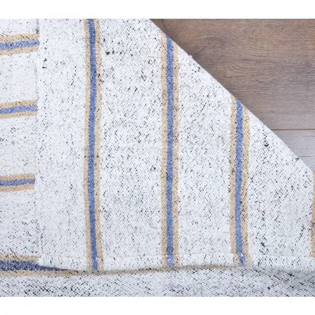 Vintage Turkish Hand-Knotted Wool Cotton White Kilim Runner Rug 76x239