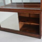 Pair of 1900 mahogany store windows