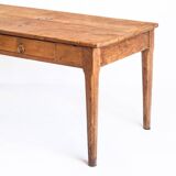 Farmhouse table with two large drawers. Oak wood. France, 1940s-50s