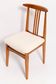 Ivory cream boucle chair mid-century by M. Zielinski, Europe, 1960s