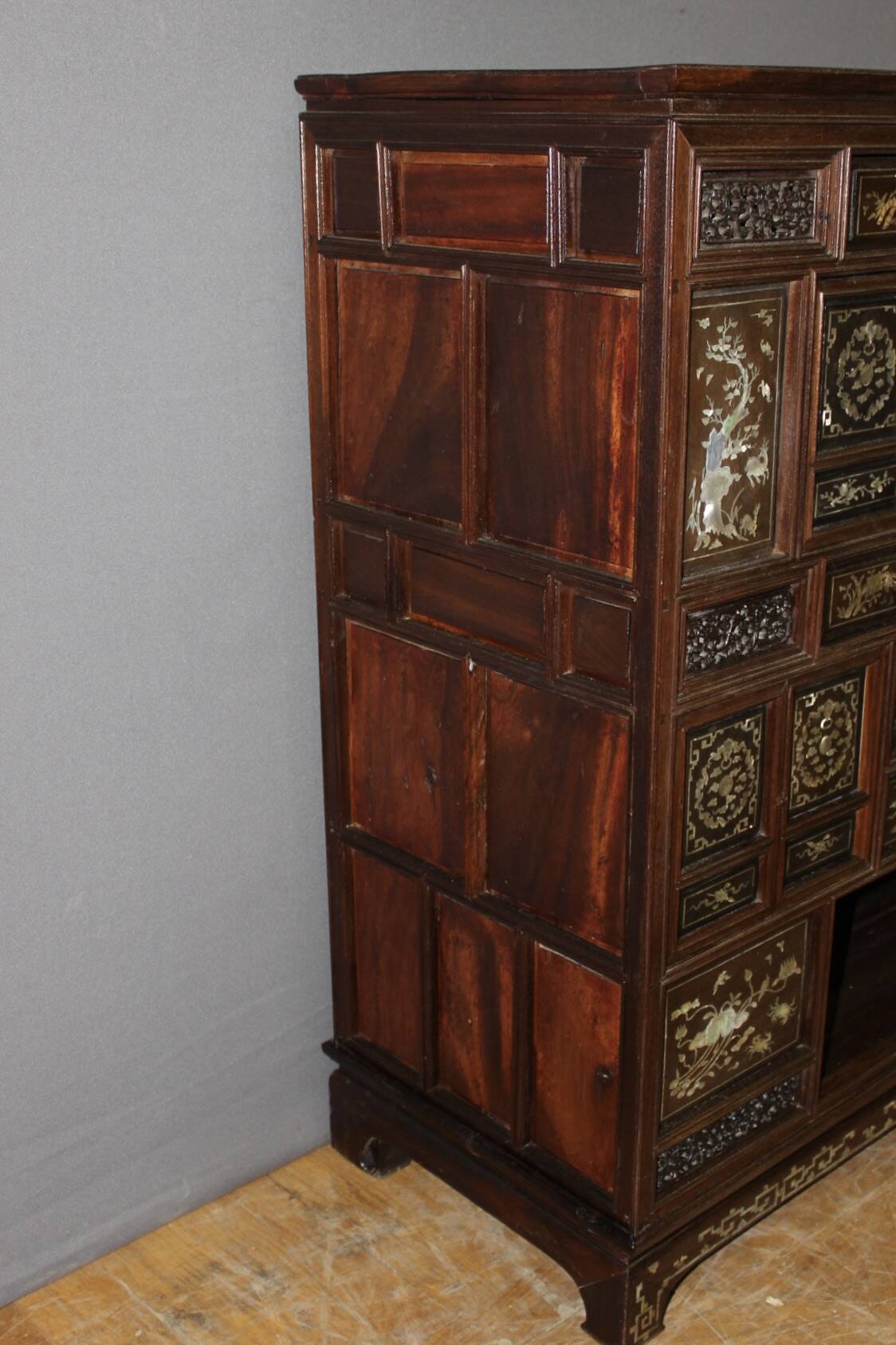 Indochinese Cabinet with Mother-of-Pearl Inlay, late 19th century