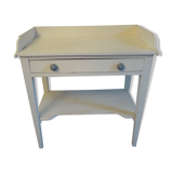 Table de toilette coiffeuse ancienne en bois peint
